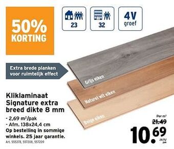 GAMMA Kliklaminaat signature extra breed aanbieding