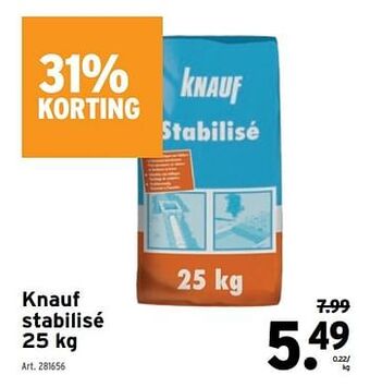 GAMMA Knauf stabilisé aanbieding