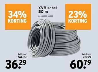 GAMMA Xvb kabel aanbieding