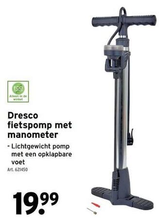 GAMMA Dresco fietspomp met manometer aanbieding