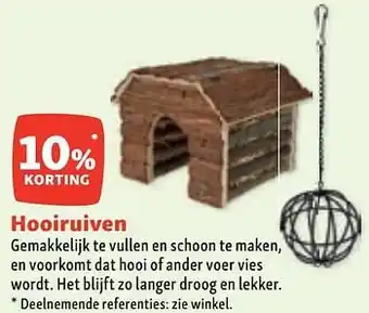 Maxi Zoo Hooiruiven 10% korting aanbieding