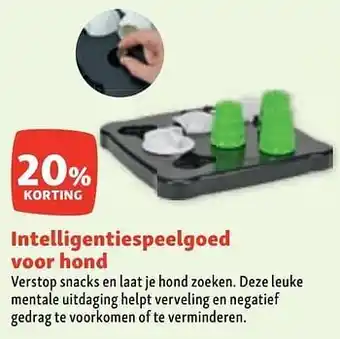 Maxi Zoo Intelligentiespeelgoed voor hond 20% korting aanbieding