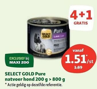 Maxi Zoo Select gold pure natvoer hond aanbieding