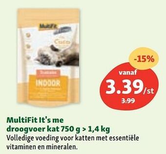 Maxi Zoo Multifit it`s me droogvoer kat aanbieding
