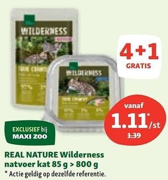 Maxi Zoo Real nature wilderness natvoer kat aanbieding