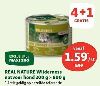 Maxi Zoo Real nature wilderness natvoer hond aanbieding