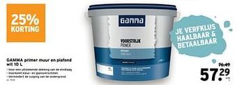 GAMMA Gamma primer muur en plafond wit aanbieding