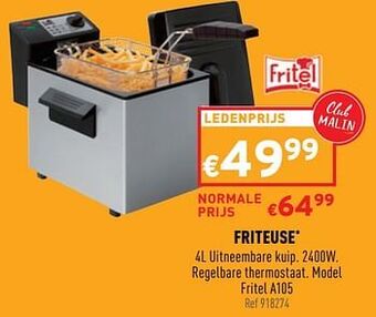 Trafic Friteuse fritel a105 aanbieding
