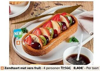 Carrefour Zandtaart met vers fruit aanbieding