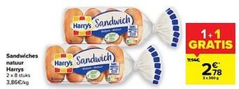 Carrefour Sandwiches natuur harrys aanbieding