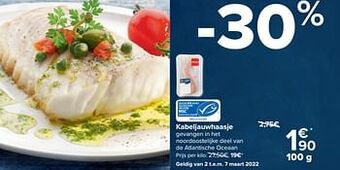 Carrefour Kabeljauwhaasje aanbieding