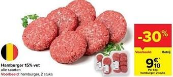 Carrefour Hamburger aanbieding