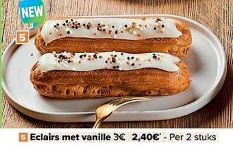 Carrefour Eclairs met vanille aanbieding