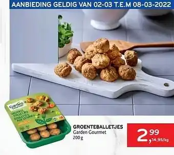 Alvo Groenteballetjes garden gourmet aanbieding