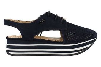 Berca Shoes Nathan-Baume Sandaal Op Plateau Dames Volledig Leder - Blauw aanbieding
