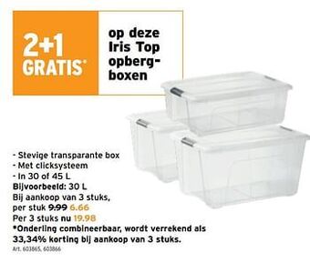 GAMMA Iris top opbergboxen aanbieding