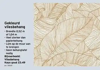 GAMMA Vliesbehang kaya goud aanbieding