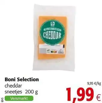 Colruyt Boni selection cheddar 200 g aanbieding