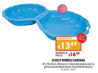 Trafic Schelp dubbele zandbak aanbieding