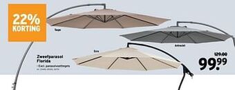 GAMMA Zweefparasol florida aanbieding