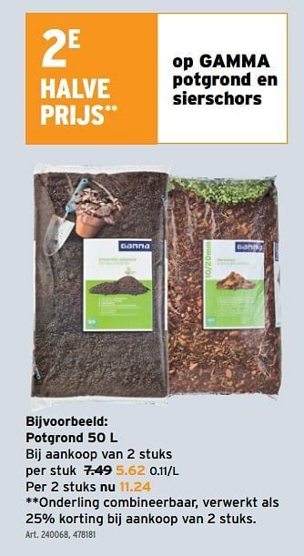 GAMMA Potgrond aanbieding