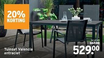 GAMMA Tuinset valencia antraciet aanbieding