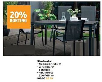 GAMMA Standenstoel valencia aanbieding