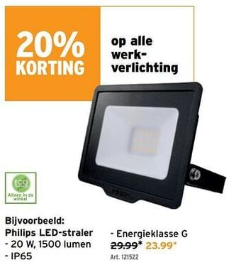 GAMMA Philips led-straler aanbieding