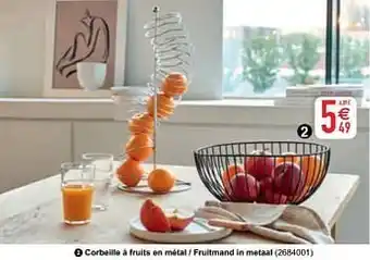 Corbeille à fruits en métal - fruitmand in metaal