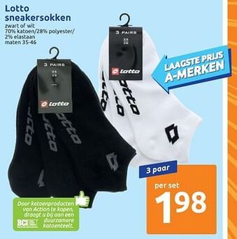 Action Lotto sneakersokken aanbieding
