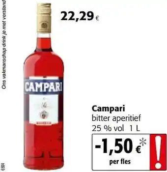 Colruyt Campari bitter aperitief 1 l aanbieding