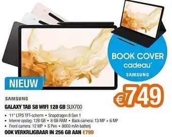 Expert Samsung galaxy tab s8 wifi 128 gb sux700 aanbieding