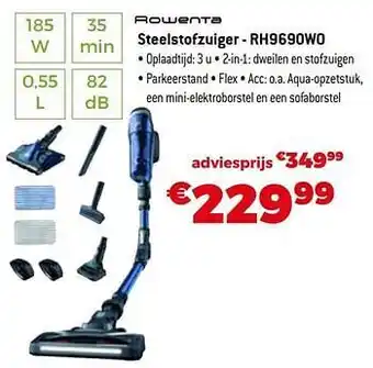 Exellent Rowenta steelstofzuiger - rh9690wo aanbieding