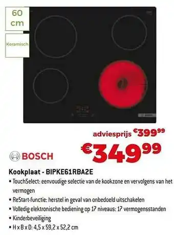 Exellent Bosch kookplaat - bipke61rba2e aanbieding
