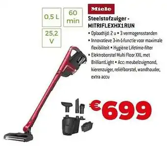 Exellent Miele steelstofzuiger - mitriflexhx1run aanbieding