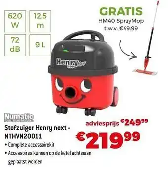 Exellent Numatic stofzuiger henry next - nthvn20011 aanbieding
