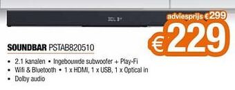 Expert Philips soundbar pstab820510 aanbieding