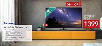 Selexion Panasonic 4k uhd oled smart tv tx55jz1000e aanbieding