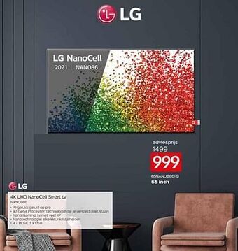 Selexion Lg 4k uhd nanocell smart tv 65nano886pb aanbieding