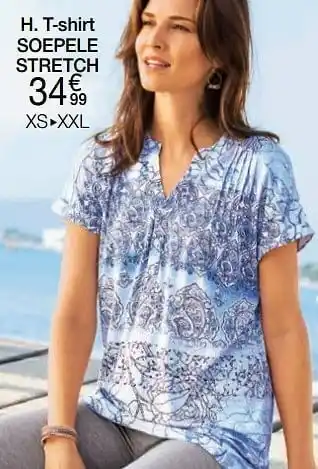 T-shirt soepele stretch