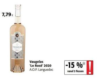 Colruyt Vaugelas le rosé 2020 a.o.p. languedoc aanbieding