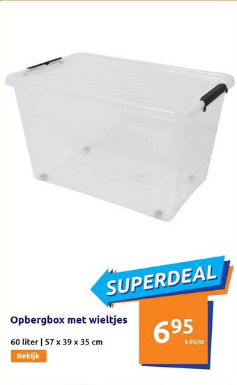 Action Opbergbox Met Wieltjes aanbieding