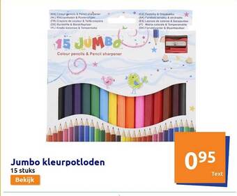 Action Jumbo Kleurpotloden aanbieding