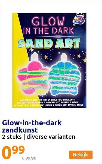 Action Glow In The Dark Zandkunst aanbieding