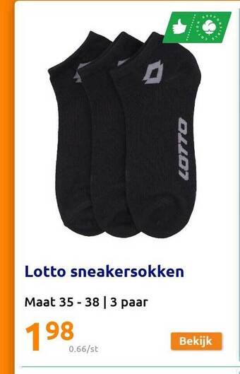 Action Lotto Sneakersokken aanbieding