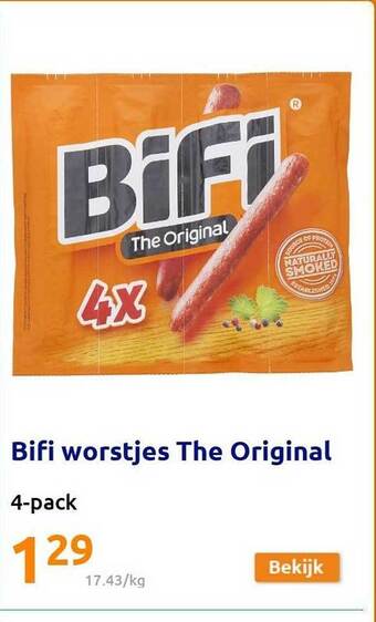 Action Bifi Worstjes The Original aanbieding