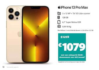 Base Iphone 13 Pro Max aanbieding