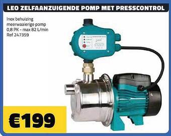 Bouwcenter Frans Vlaeminck Leo Zelfaanzuigende Pomp Met Presscontrol aanbieding