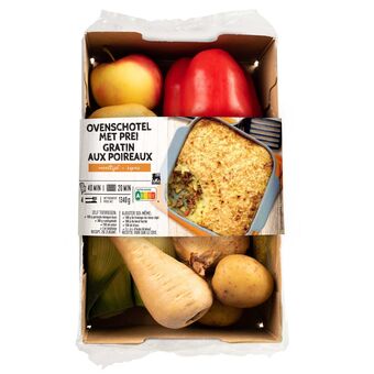 Delhaize Maaltijdbox | prei | ovenschotel aanbieding