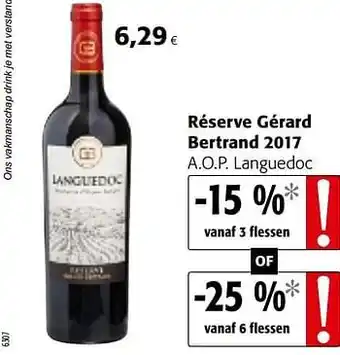 Colruyt Réserve gérard bertrand 2017 a.o.p. languedoc aanbieding